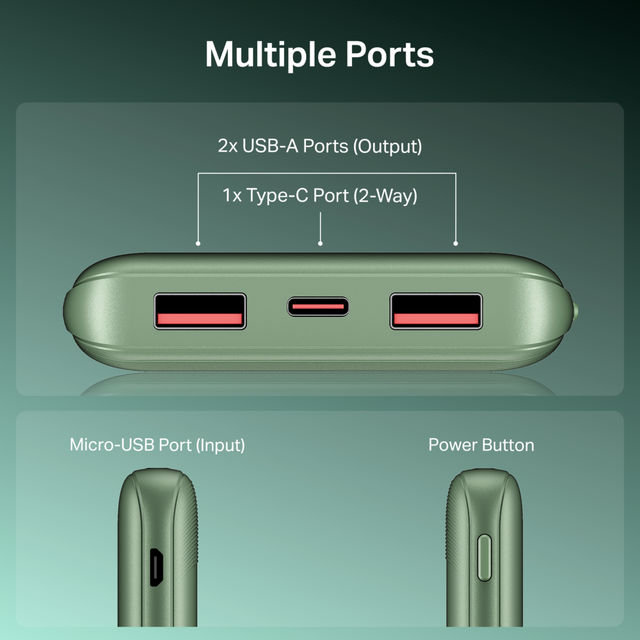 boAt EnergyShroom PB300 Activ Powerbank | Mint Green