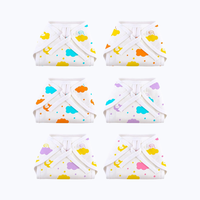 Super Bottoms Animals Basic Nappy For Babies | Multicolour | 0 - 6 months