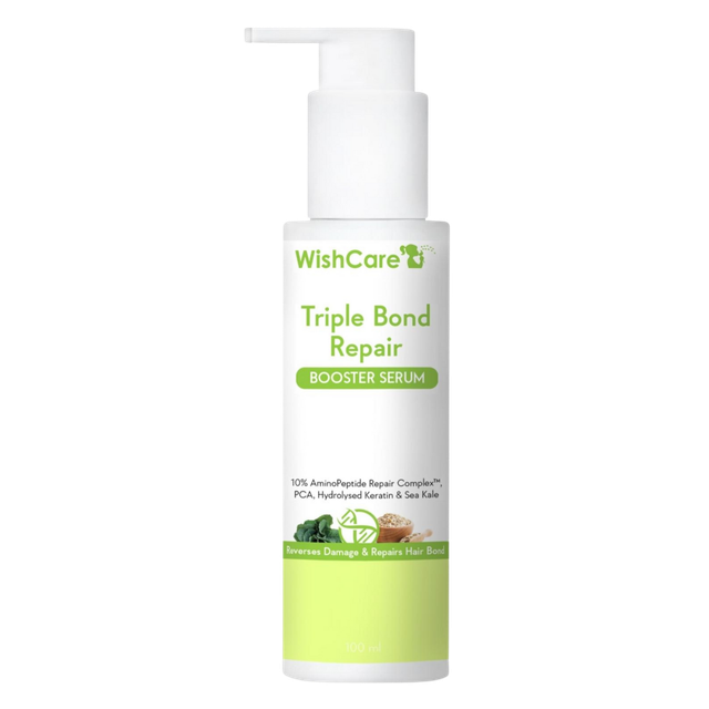 Wishcare Triple Bond Repair Shampoo (250ml) & Wishcare Triple Bond Repair Booster Serum With Amino Peptide Complex (100ml) Combo