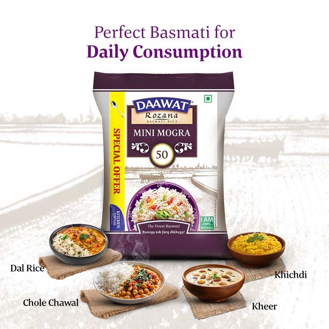 Daawat Rozana Mini Mogra Rice 5 kg Combo