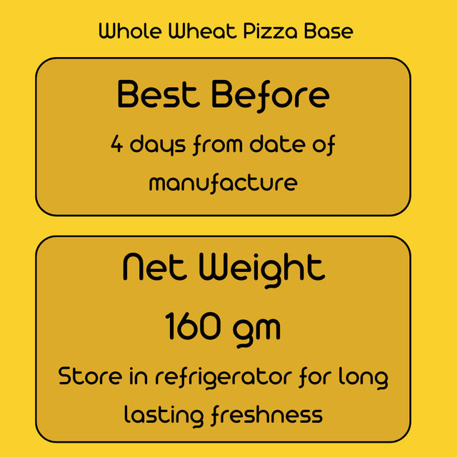 Paushtaa Whole Wheat Thin Crust Pizza Base