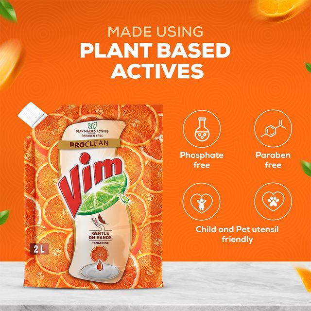 Vim Proclean Tangerine Dishwash Liquid
