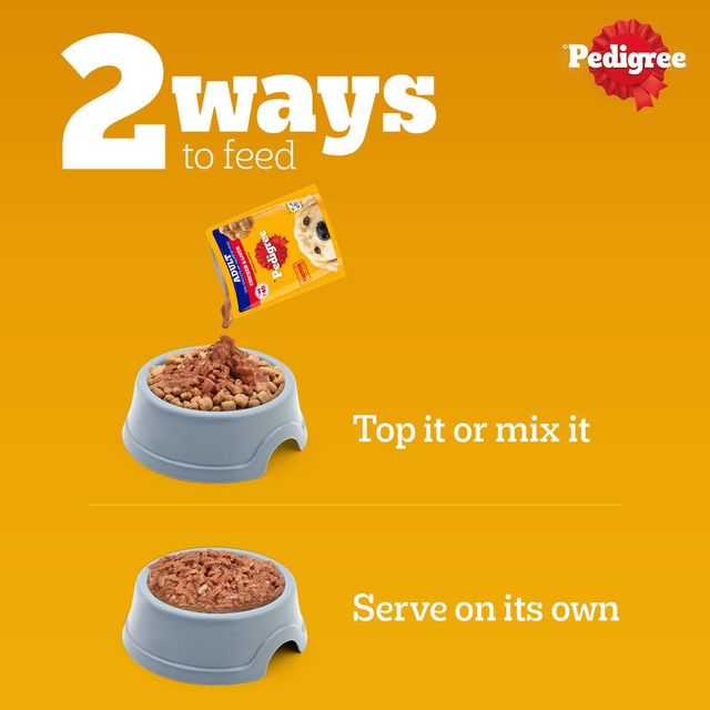 Pedigree Adult Chicken & Liver Chunks In Gravy Wet Dog Food, 70g, Pack of 3