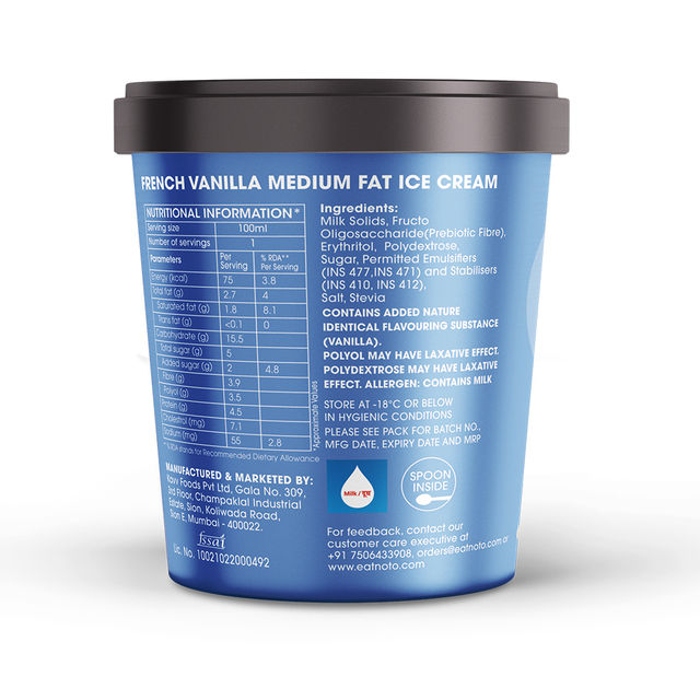 NOTO French Vanilla Low Calorie Ice Cream 100 ml Combo