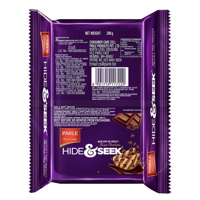 Parle Hide & Seek - Chocolate 200 g Combo