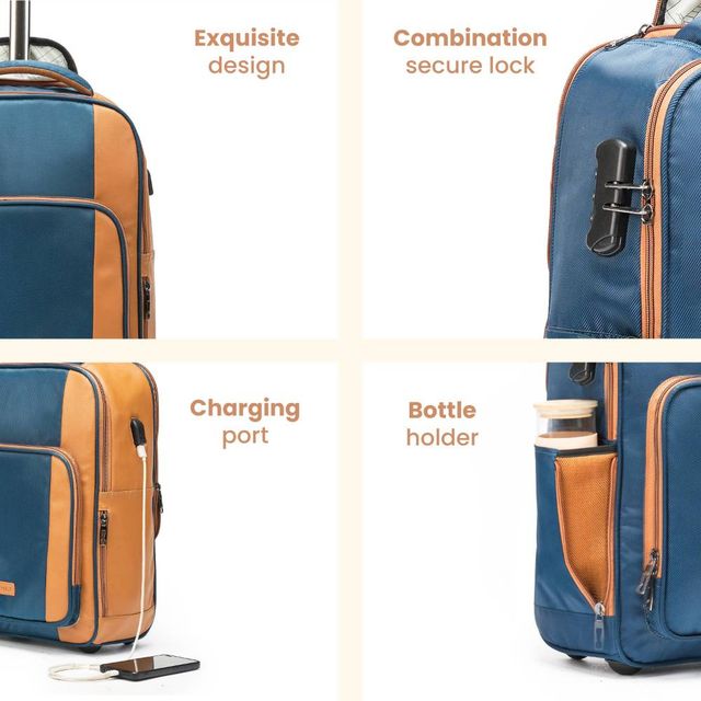 Assembly Jetson Laptop Trolley Backpack | Water Resistant - Blue