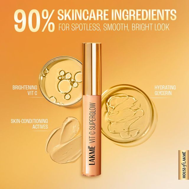 Lakme Makeup+Skincare Vit C Superglow Concealer 16 Sand