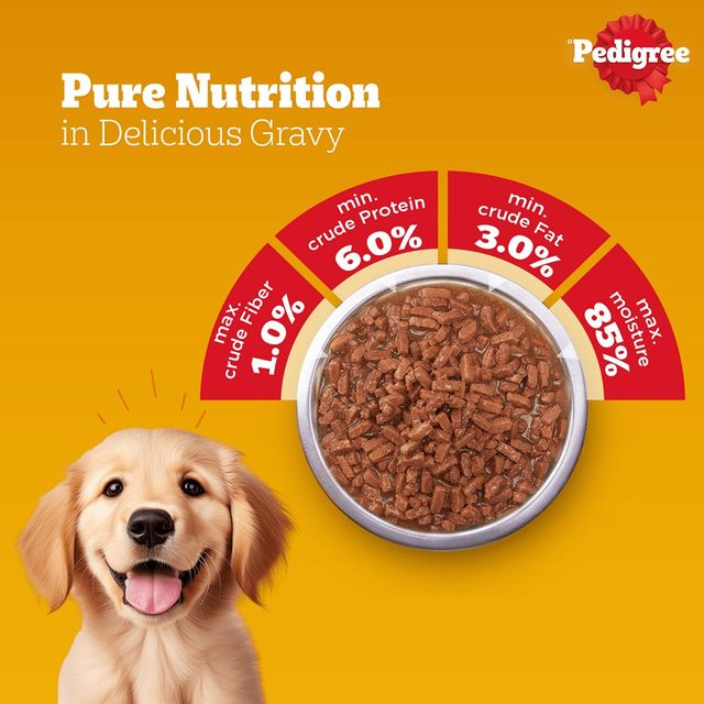 Pedigree Puppy Chicken & Liver Chunks In Gravy Wet Dog Food