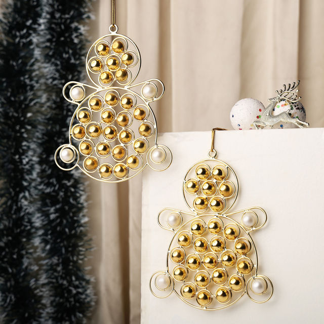 Urban Born Urban Born Metal Christmas Snowman Hanging Ornament For Christmas Decor - Set Of 2