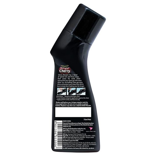 Cherry Blossom Liquid Wax Polish (Black) - 75 Ml(75ml) & Cherry Blossom Liquid Wax Polish (Dark Tan) - 75 Ml(75ml) Combo