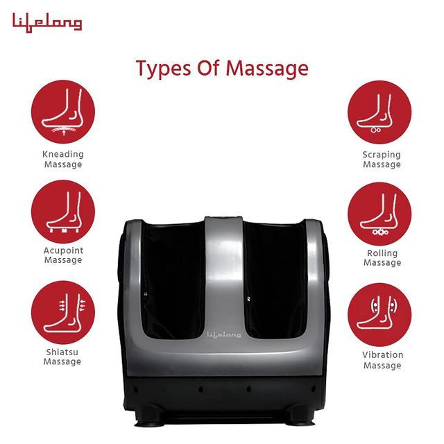 Lifelong Pain Relief Foot, Calf and Leg Massager Machine with Vibration for Men and Women Massager