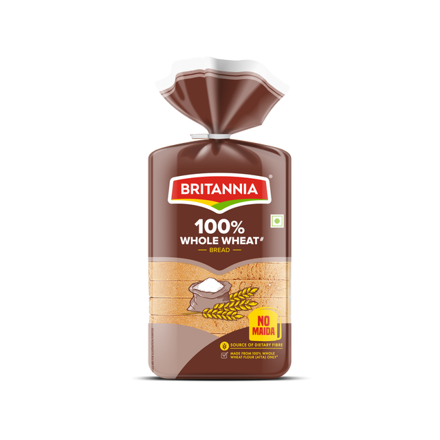 Nutella Hazelnut Spread With Cocoa (350g) & Britannia 100% Whole Wheat Bread (No Maida) (400g) Combo