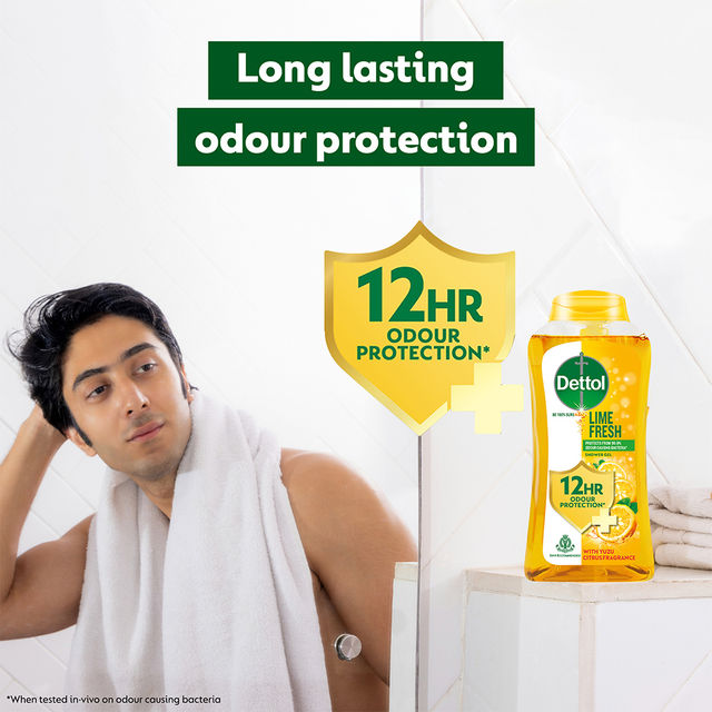 Dettol Body Wash and shower Gel,Lime Fresh Bottle 250 ml Combo