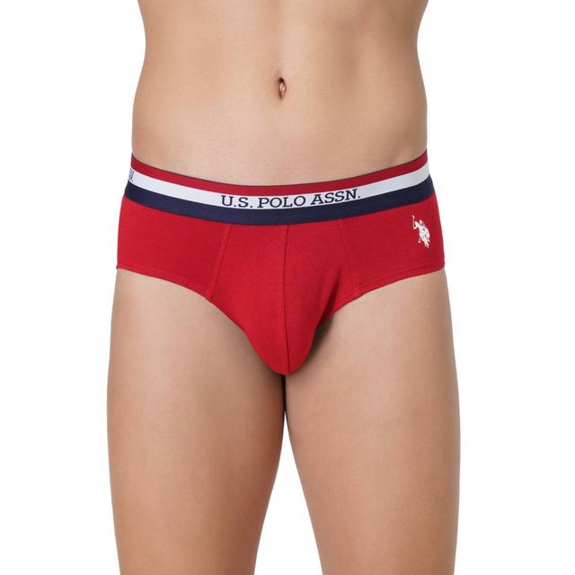 U.S. Polo Assn. | Underwear Pack of 2 | L | Briefs | EB002 | Red and Navy