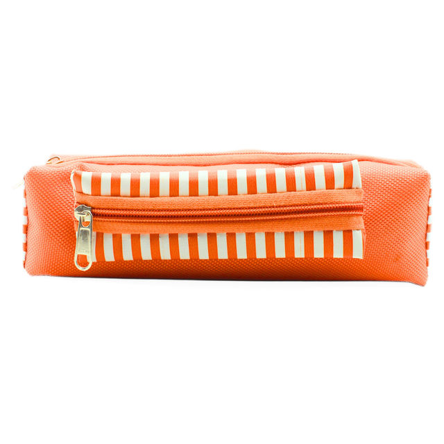 Double Zipper Multi design Stationery/Travel Pouch, Assorted Color