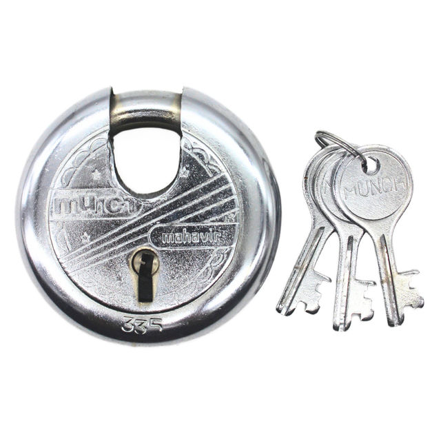 Disc Padlock With 3 Keys -75 Mm