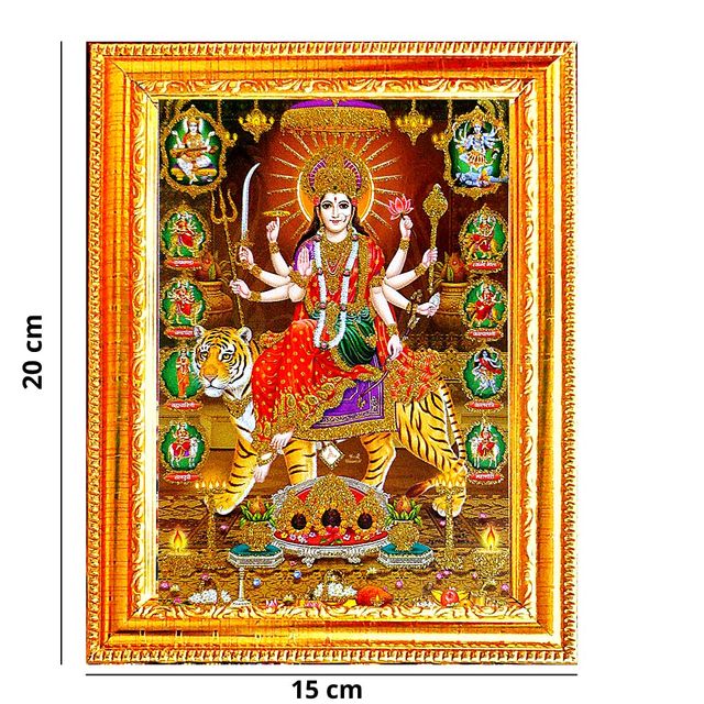 Sohum Durga Deity Photo - Red | One Size