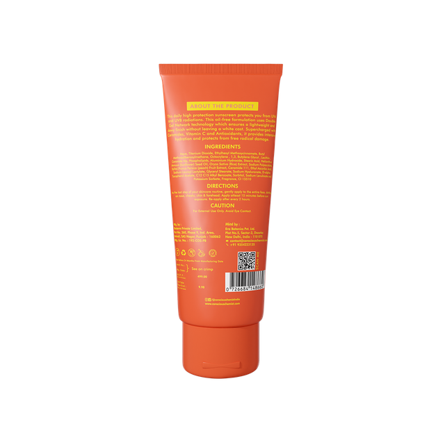 Conscious Chemist Peach The Sun Hybrid Lightweight Gel Sunscreen SPF 50 PA++++ With Vitamin C