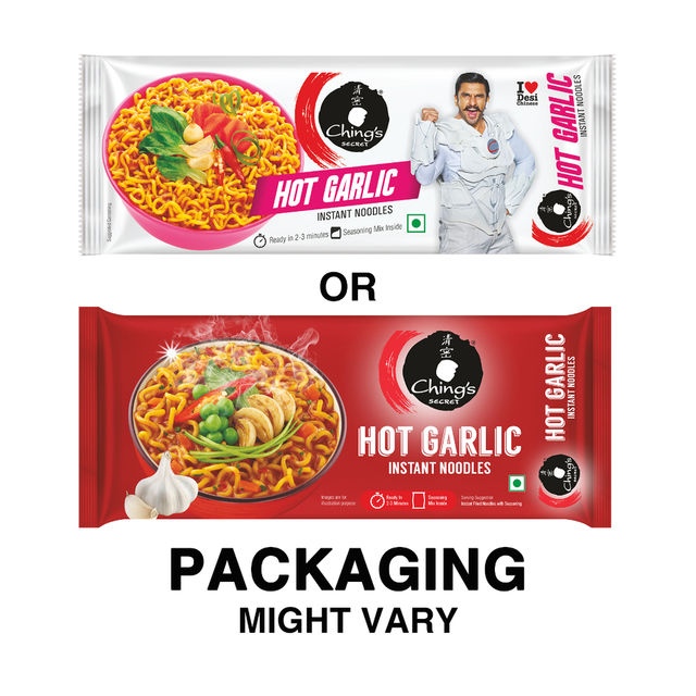 Ching's Secret Schezwan Chutney (250 g) & Ching's Secret Hot Garlic Instant Noodles (240 g) Combo