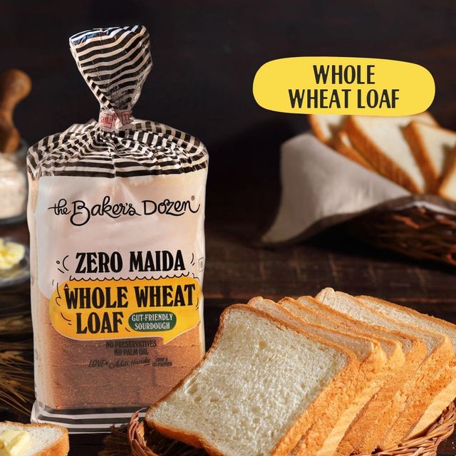The Baker's Dozen 100% Whole Wheat Bread - No Palm Oil No Preservative