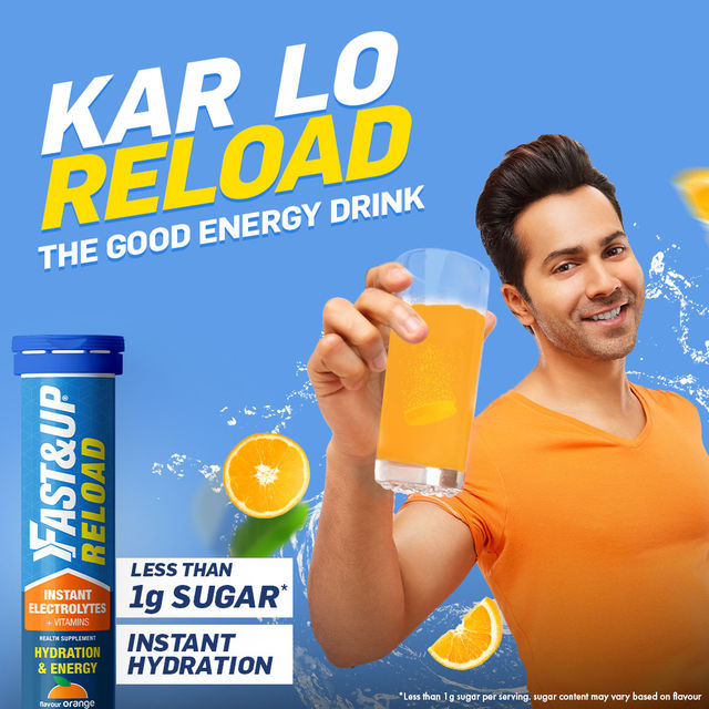 Fast&Up Reload Energy Drink with Electrolytes - Orange
