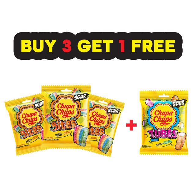 Chupa Chups Assorted flavour Tubes, Jelly, B3G1
