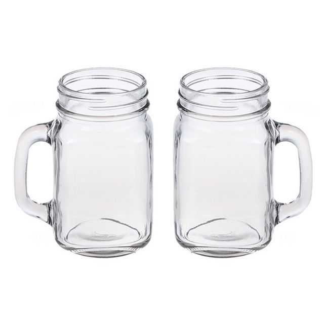 BAY6 Mason Jar Set with Straw - 400 ml - (2pc)