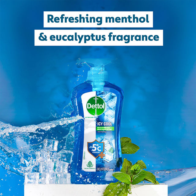 Dettol Body Wash and shower Gel, Icy Cool Pump 500 ml Combo