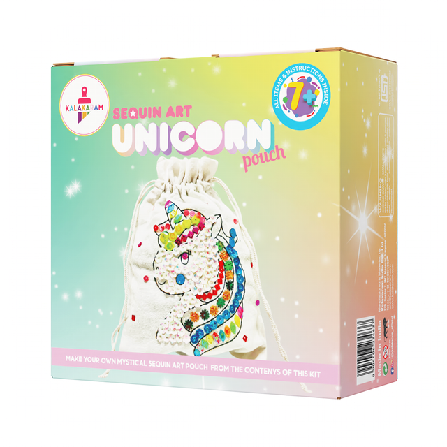 Kalakaram Mini Unicorn Sequin Art