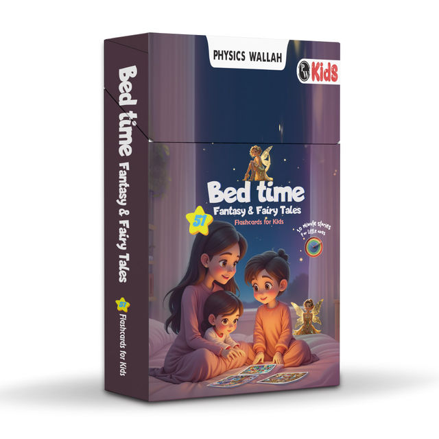 Physics Wallah PW Bedtime Fairy Tales 51 Flashcards For Kids 3+ years | Colorful Pictures