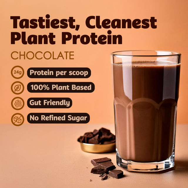 Open Secret Plant Protein | 24g Vegan Protein Per Scoop | Chocolate Flavour | No Refined Sugar