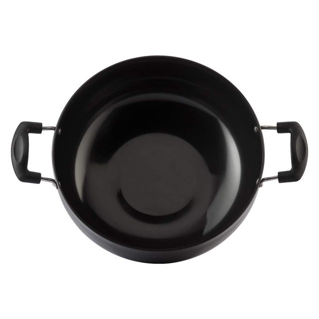 Vinod Hard Anodized Deep Kadai With Glass Lid- 18 Cm, 1.6 Ltr