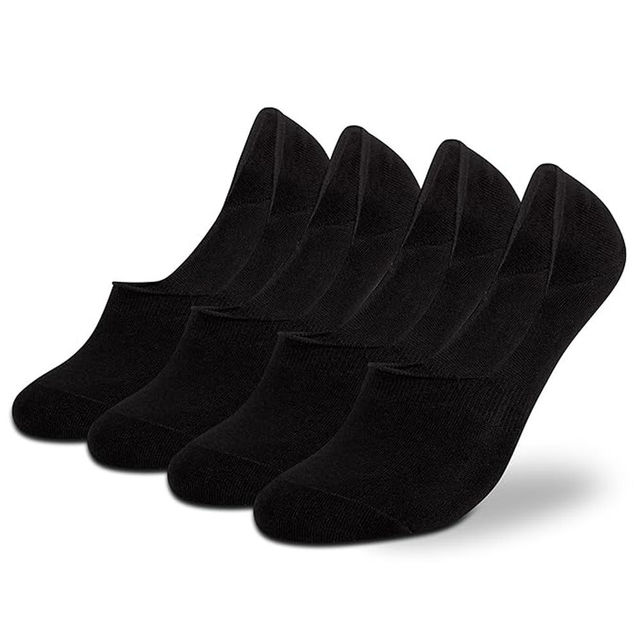 Supersox Men's Solid Cotton Loafer Socks | Black - UK 7 - 10