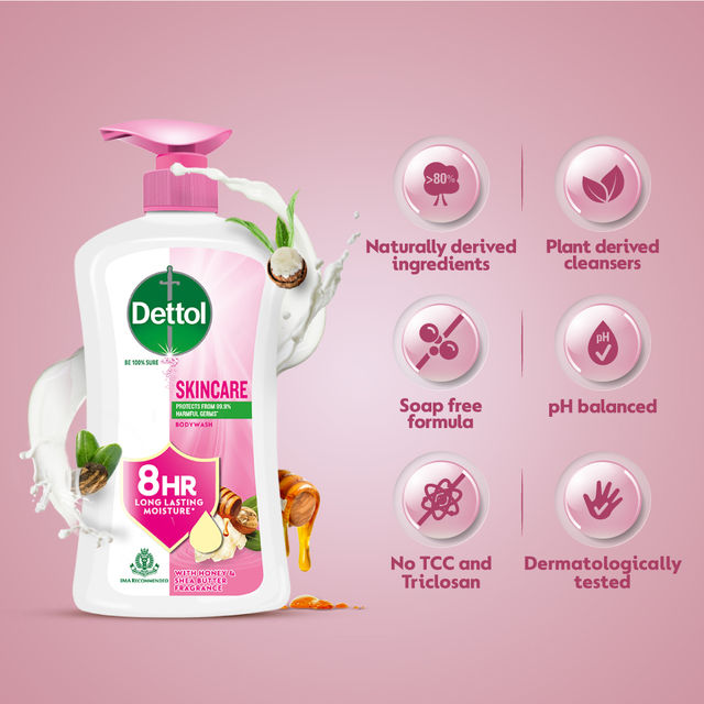 Dettol Body Wash and shower Gel, Skin Care Pump