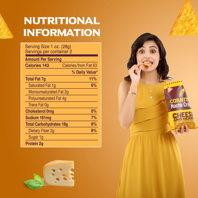 Cornitos Nacho Chips - Cheese And Herbs 55 g Combo