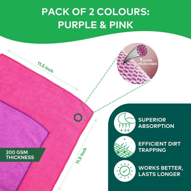 Scotch-Brite Multipurpose Microfiber Wipe 2S Pack