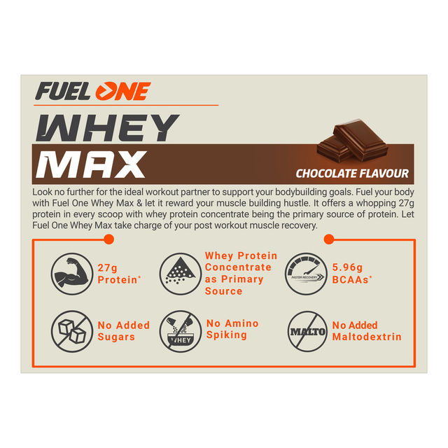 Fuel One Whey Max Protein Powder (Chocolate)