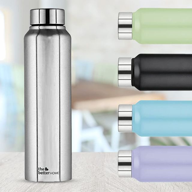 The Better Home Stainless Steel 1 Litre Water Bottle For Home-Silver