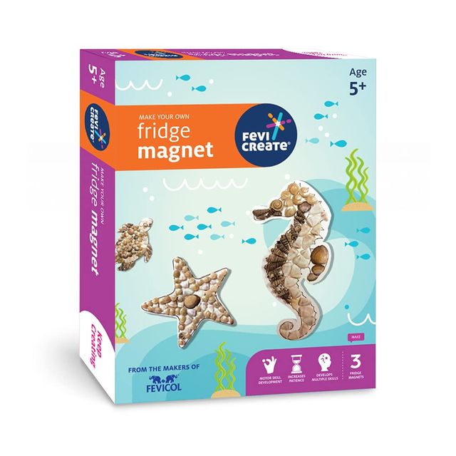 Fevicreate Make Your Own Fridge Magnets Diy Art And Craft Kit - Multicolor