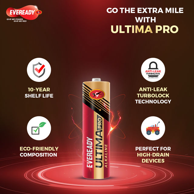 Eveready Ultima Pro Alkaline AA Battery | 800% Longer Lasting