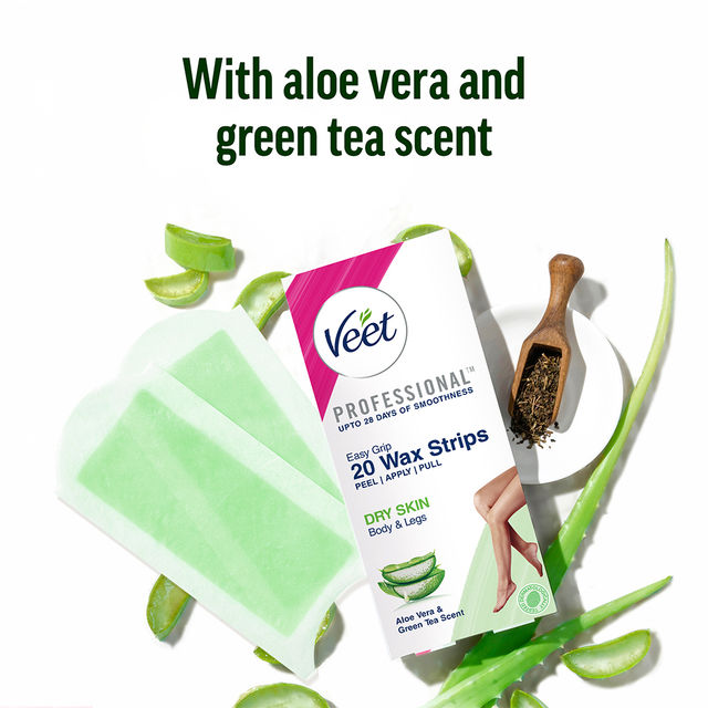 Veet Professional Waxing Strips Kit For Dry Skin | 20 Strips