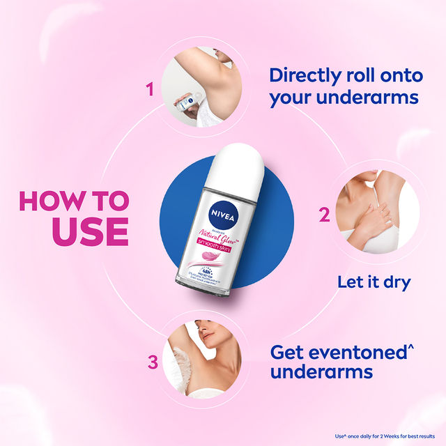 Nivea Natural Glow Even-toned & Smooth Skin 72h Protection Roll On