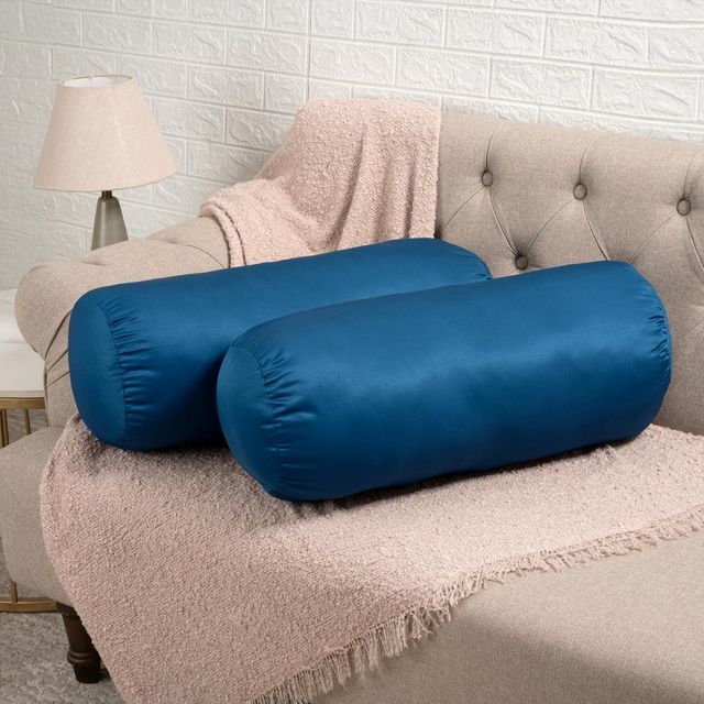 Wakefit Bolster Pillow | Set of 2 | Soft and Supportive | Comfortable for Neck and Back | Teal