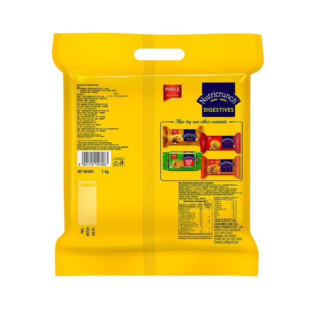 Parle Classic Jowar Digestive Biscuit | Cholesterol-free, Maida-freeand Trans Fat-free