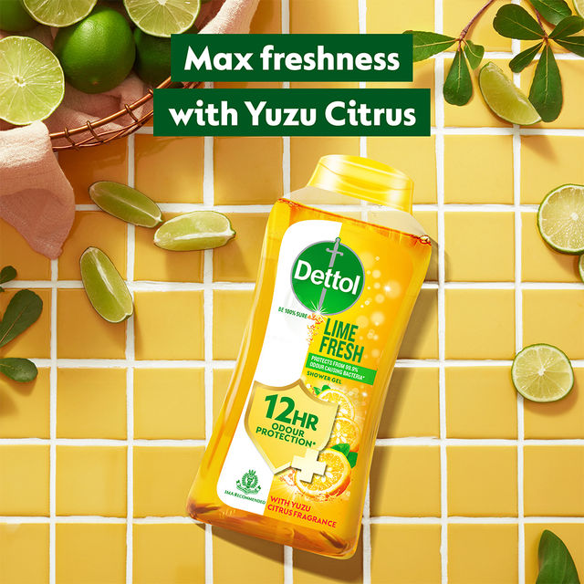 Dettol Body Wash and shower Gel,Lime Fresh Bottle 250 ml Combo