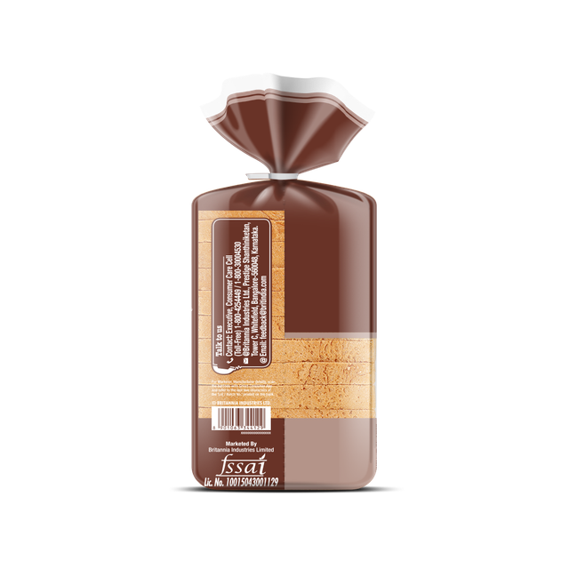 Nutella Hazelnut Spread With Cocoa (350g) & Britannia 100% Whole Wheat Bread (No Maida) (400g) Combo
