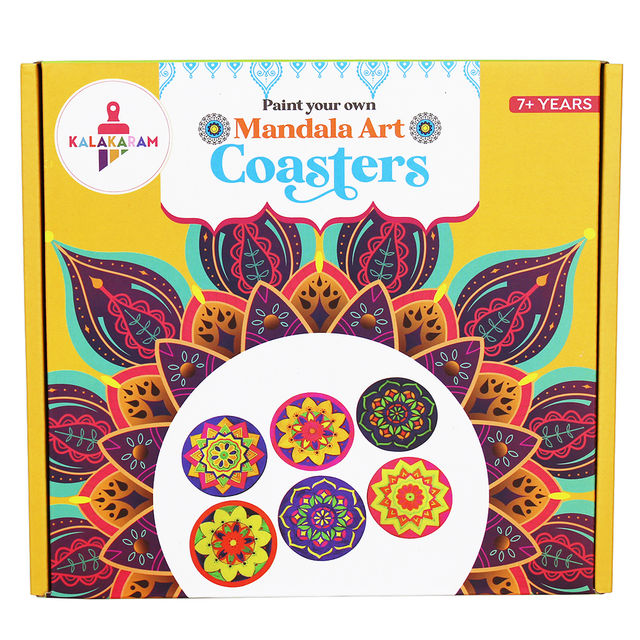 Kalakaram Mandala Art Coaster Painting Kit