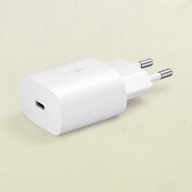 Samsung Original 25W Single Port Type-C Fast Charger - White (Cable Not Included)