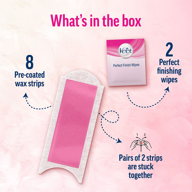 Veet Professional Waxing Strips Kit For Normal Skin | 8 Strips