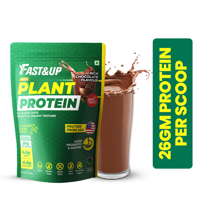 Fast&Up Plant Protein-100% Vegan Protein - Rich Chocolate Flavour